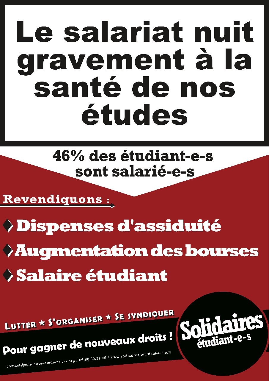 Combattons le salariat étudiant