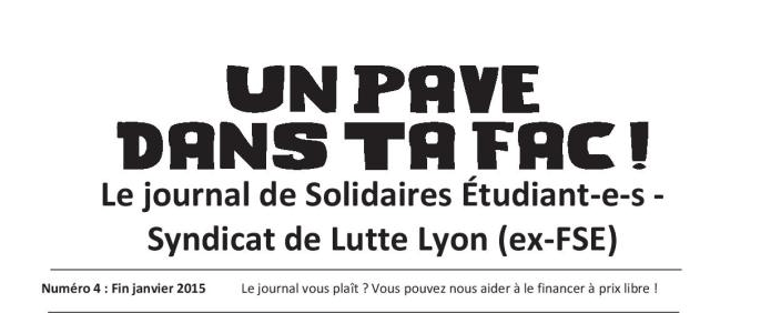 Journal de Lyon: Un pavé dans ta fac! N°4
