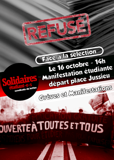 Les universités s’effondrent, les étudiant-e-s se lèvent :  Commençons le 16 octobre.